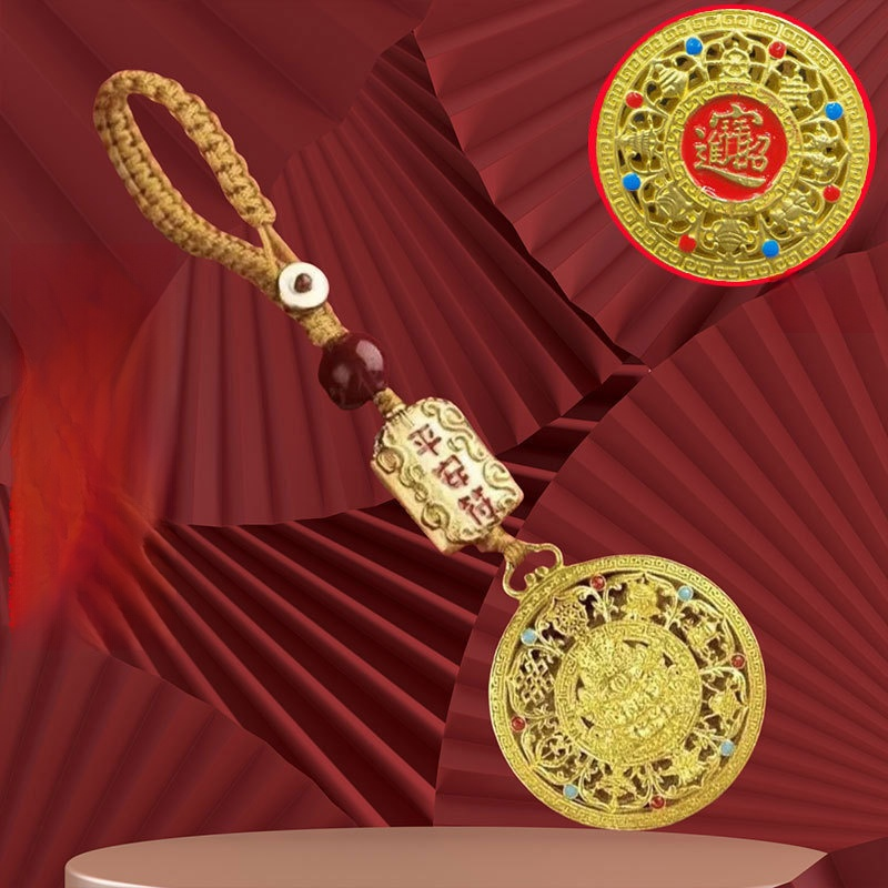 Yellow Jambhala Eight Treasures Compass