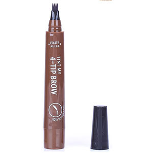 Waterproof, sweat-proof and non-smudging four-pronged eyebrow pencil