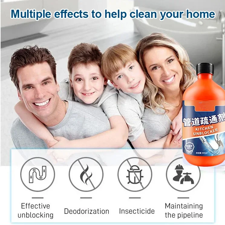 [Strongly dissolves without harming pipes] Drain Clog Remover Agent 