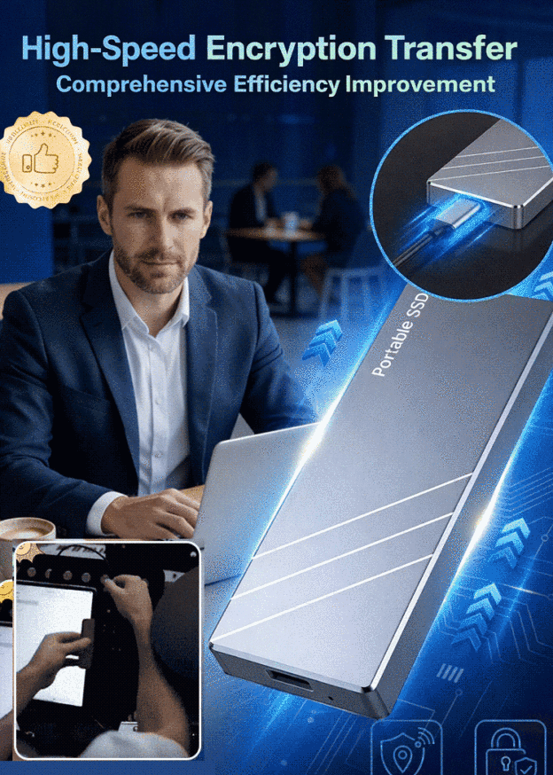 [High-Speed ​​Encrypted Transfer] Mini Portable External Hard Drive