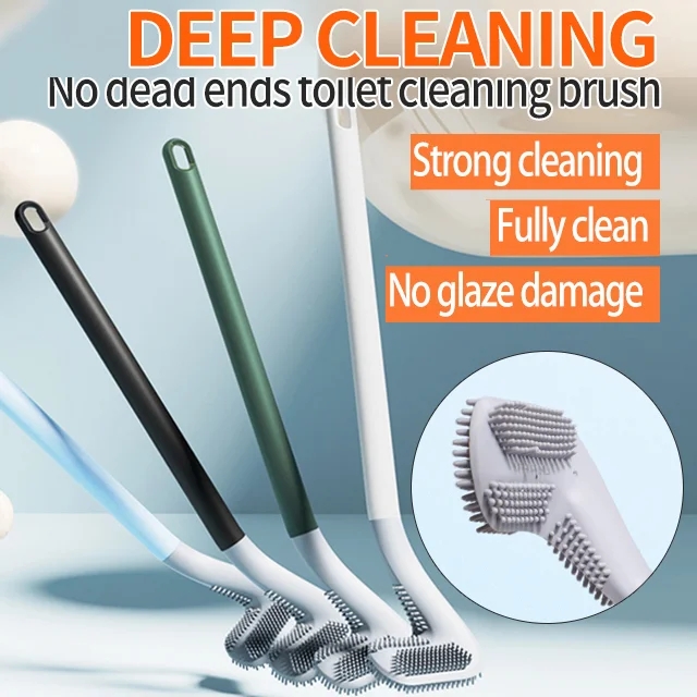 Creative silicone toilet brush
