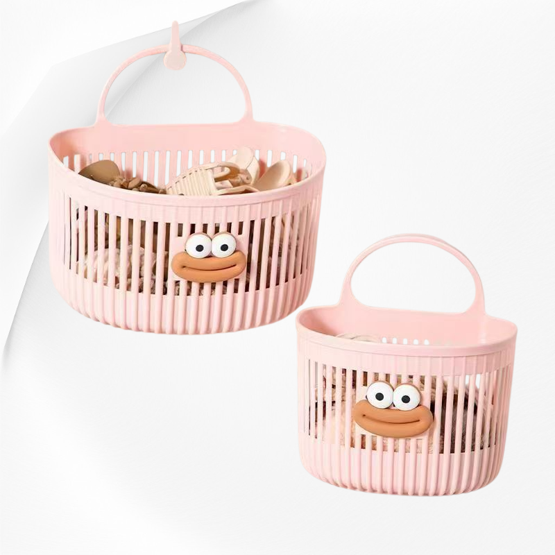 Multifunctional Cute Wall Storage Basket – Space-Saving Hanging Bin for Home Use