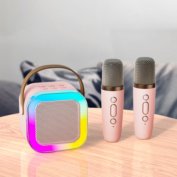 FM-Portable KTV lighting Bluetooth speaker [with microphone]