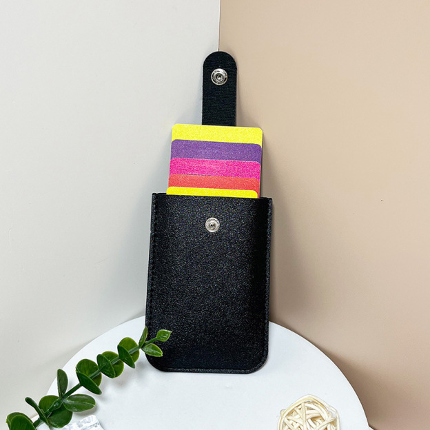 Multiple card slots stacked concealed pull-out card holder