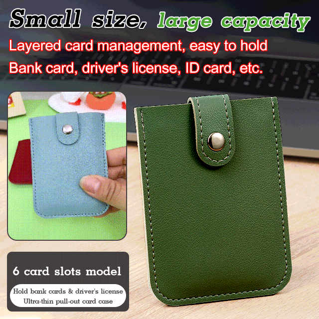 Multiple card slots stacked concealed pull-out card holder
