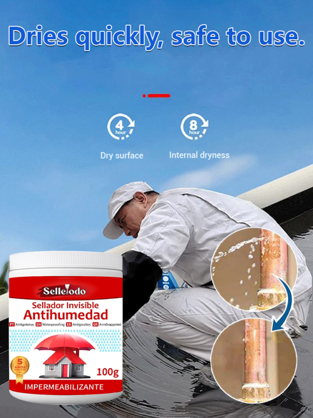 Tile-Free Transparent Sealant for Roof and Wall Waterproofing