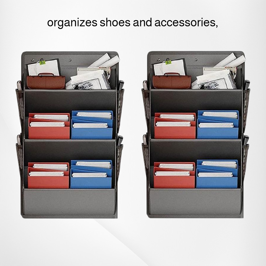 Wall-mounted Shoe Rack and Storage Bag