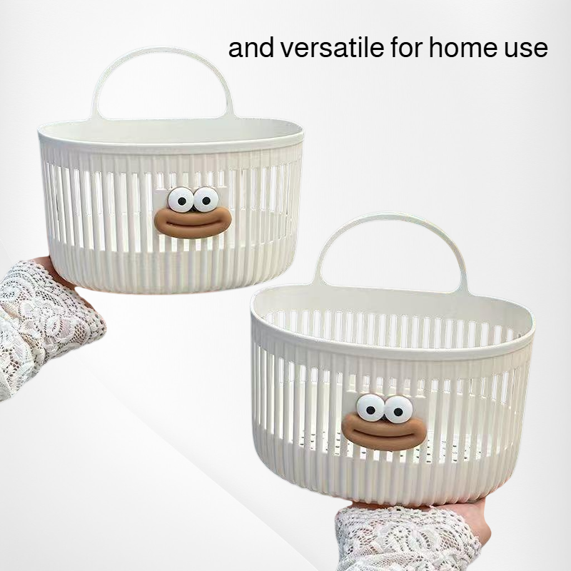Multifunctional Cute Wall Storage Basket – Space-Saving Hanging Bin for Home Use
