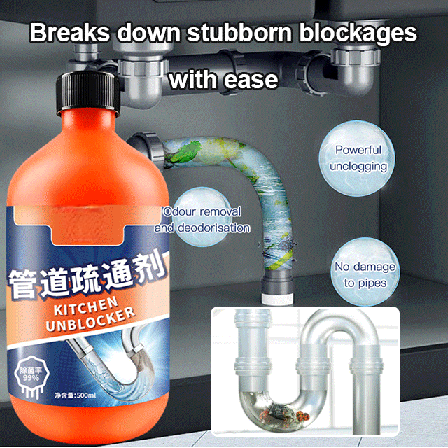 [Strongly dissolves without harming pipes] Drain Clog Remover Agent 