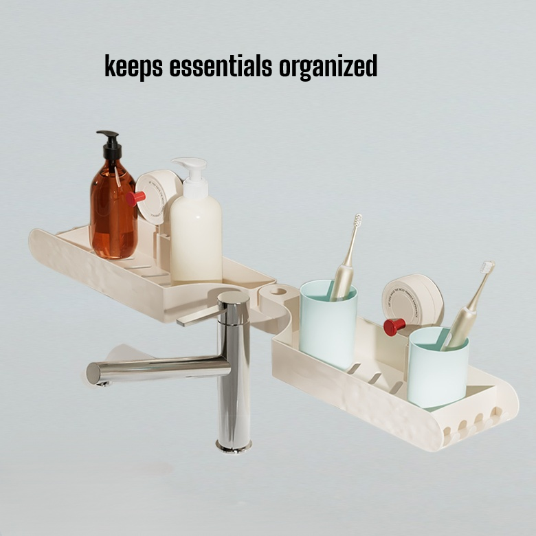 Wall-mounted bathroom storage rack