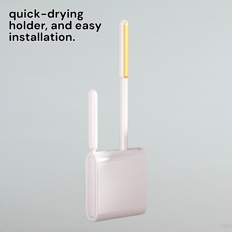 Wall-mounted silicone toilet cleaning brush