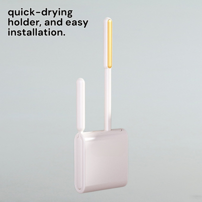 Wall-mounted silicone toilet cleaning brush