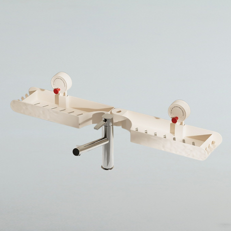 Wall-mounted bathroom storage rack