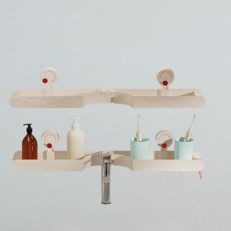 Wall-mounted bathroom storage rack