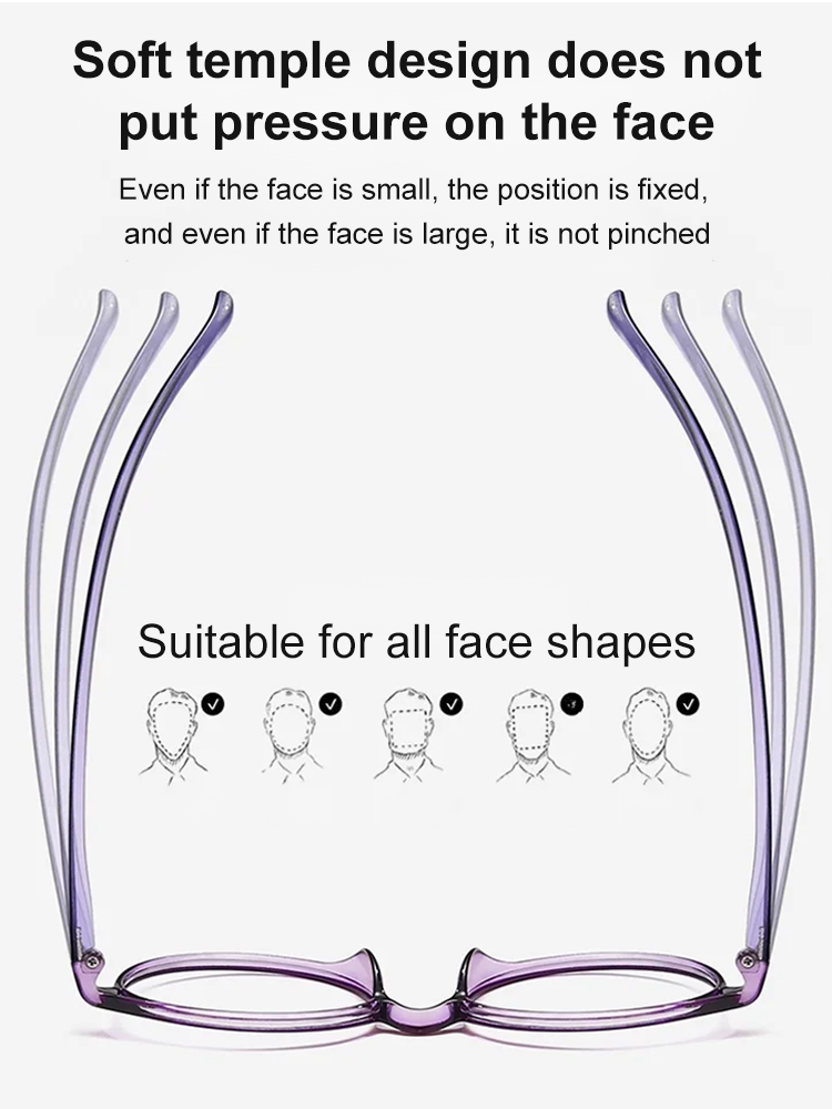 Ultra-lightweight anti-blue light integrated reading glasses