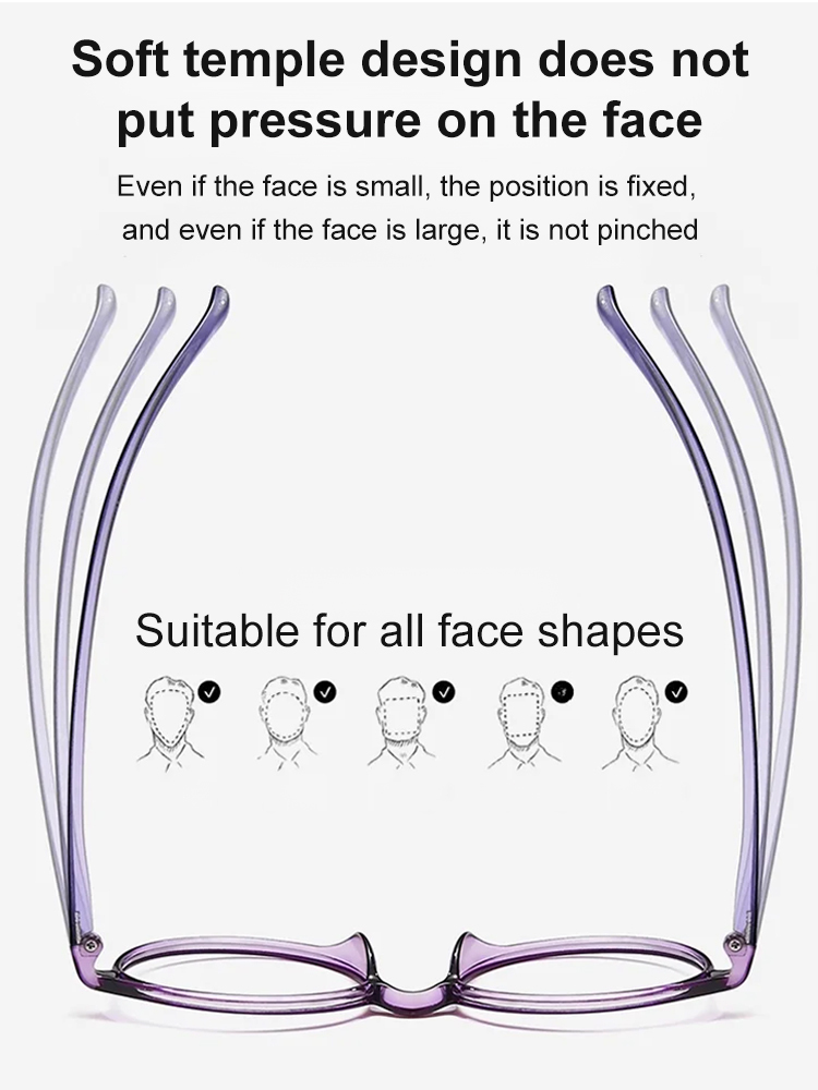 Ultra-lightweight anti-blue light integrated reading glasses