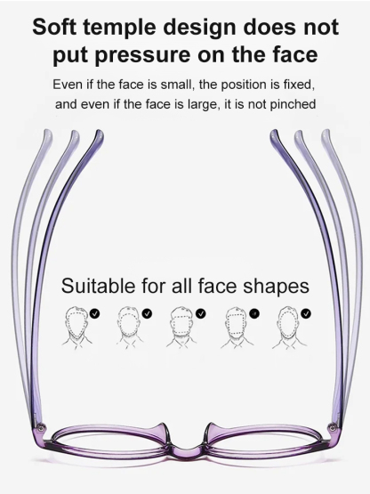 Ultra-lightweight anti-blue light integrated reading glasses