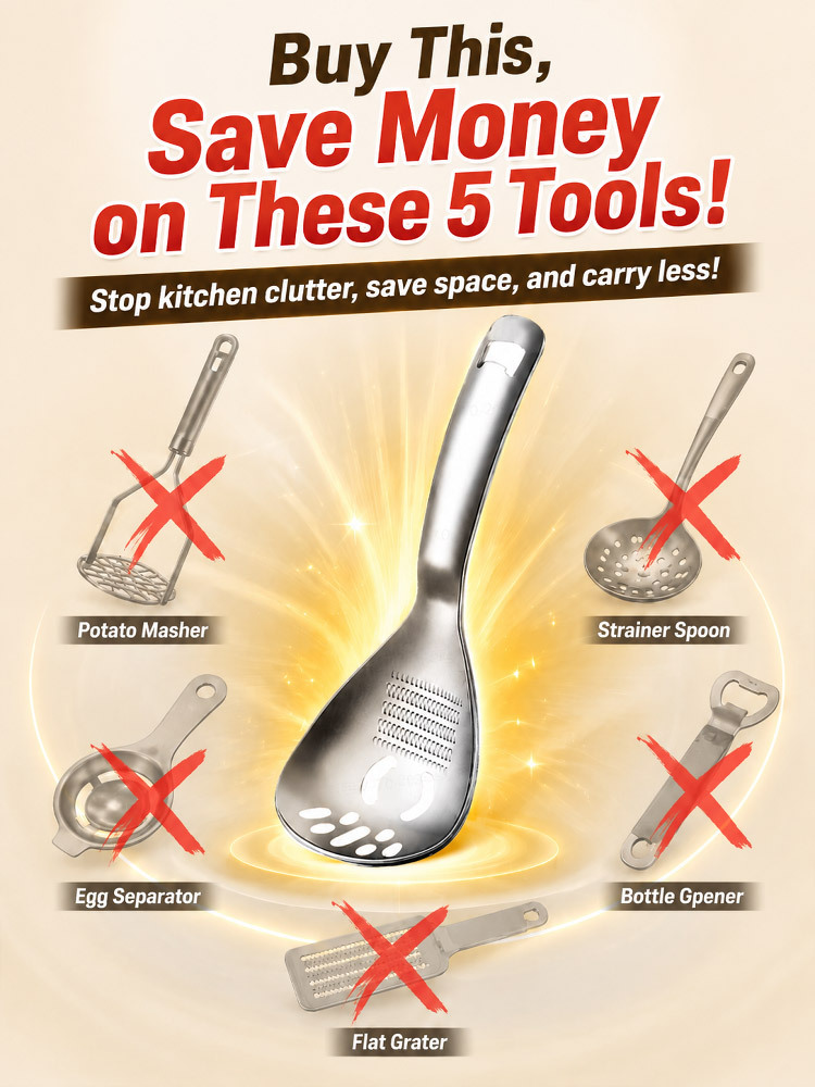 Multi-functional Stainless Steel Grinding Spoon