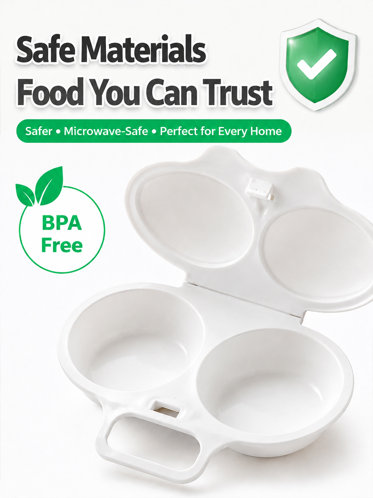 Michelin-Grade Double Compartment Microwave Egg Steamer