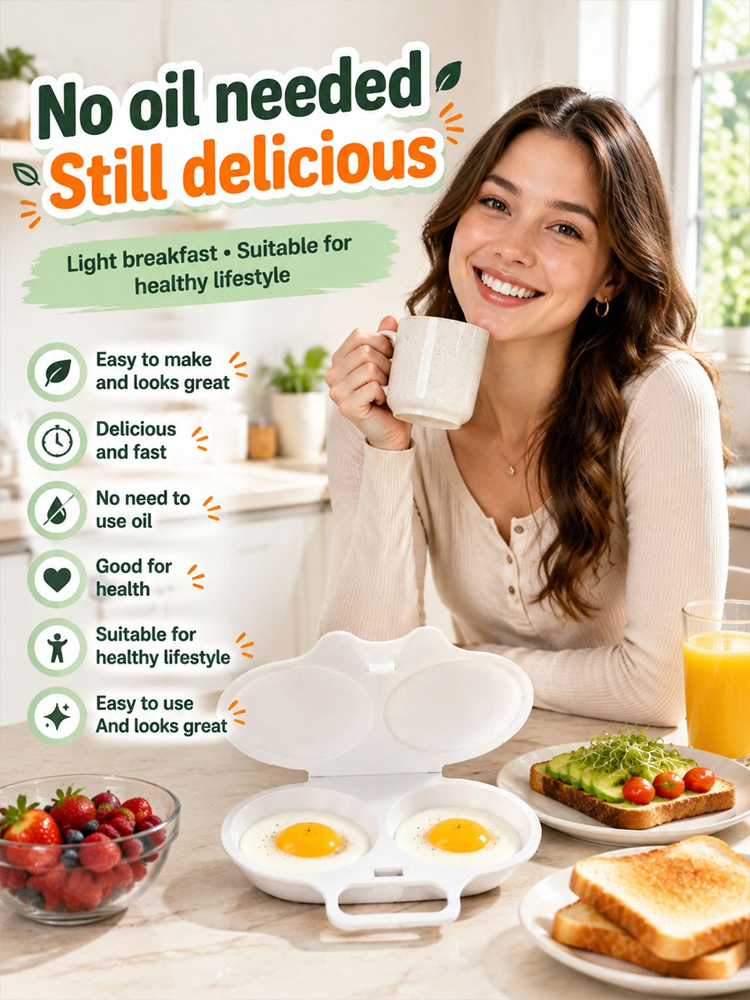 Michelin-Grade Double Compartment Microwave Egg Steamer