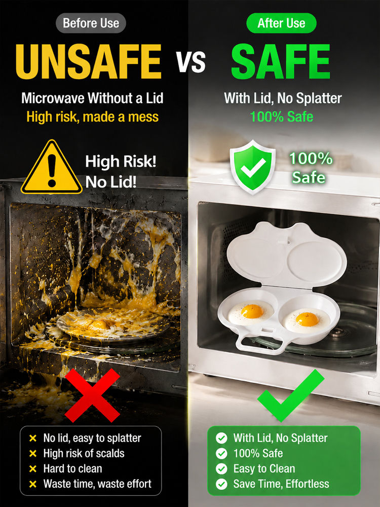 Michelin-Grade Double Compartment Microwave Egg Steamer