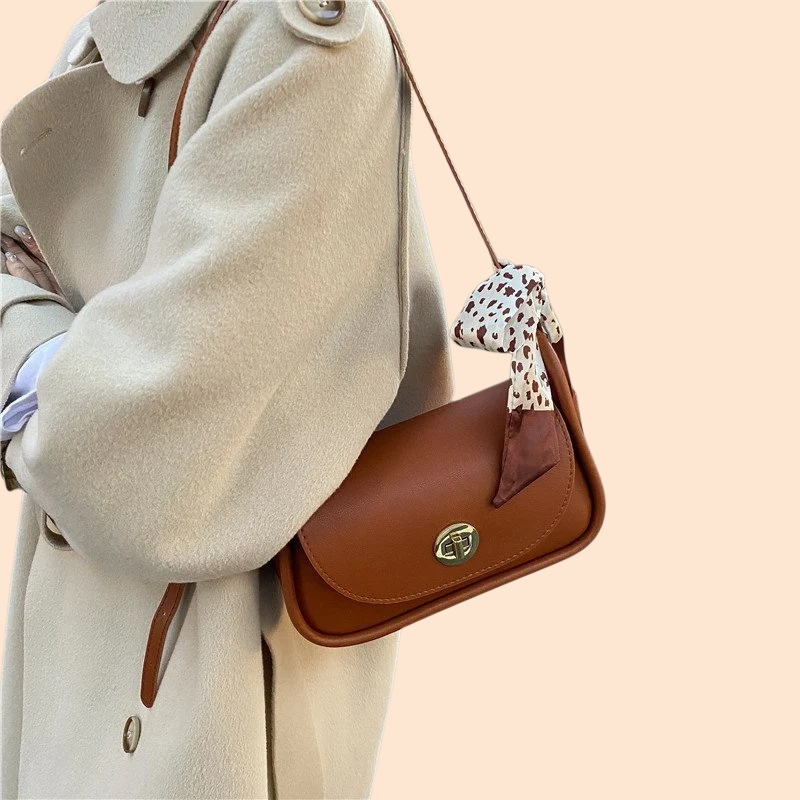 New fashion lock crossbody bag simple casual shoulder small square bag