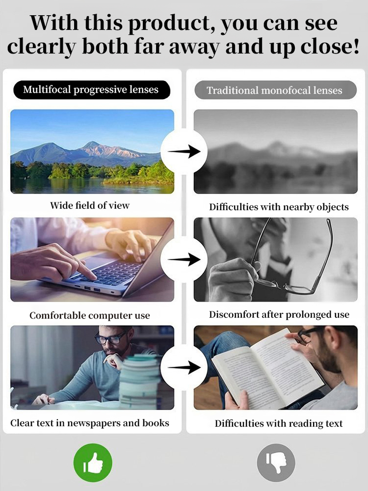 Half-frame reading glasses with a sophisticated look