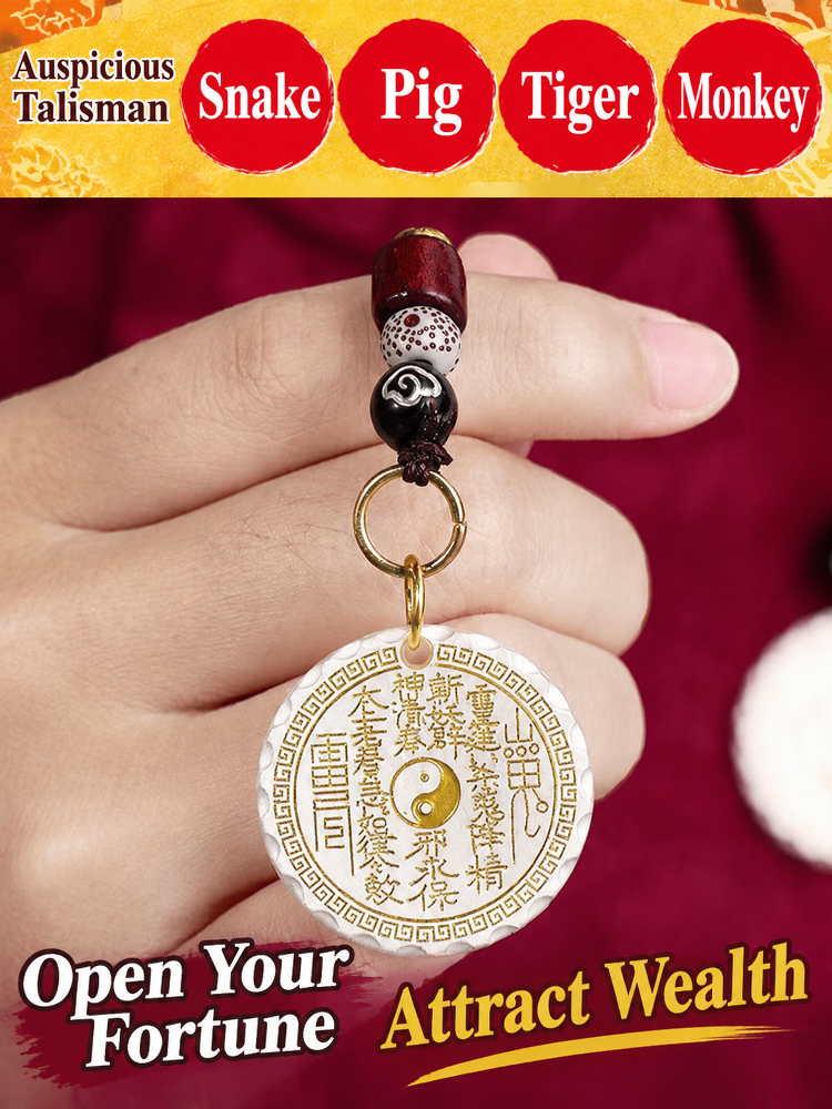 Wealth-Attracting & Protective Mountain Spirit Coin Pendant