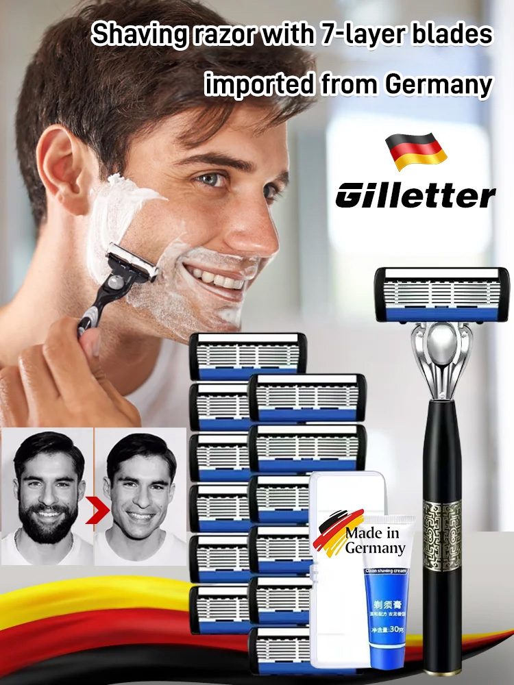 7-layer blade manual shaving razor set