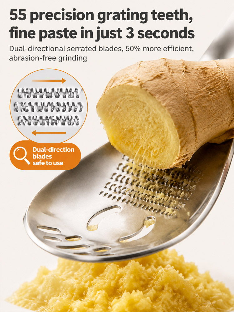 Multi-functional Stainless Steel Grinding Spoon