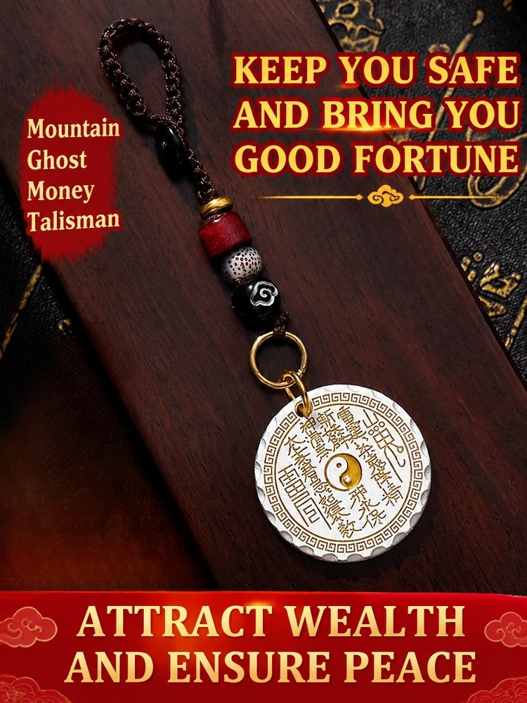 Wealth-Attracting & Protective Mountain Spirit Coin Pendant