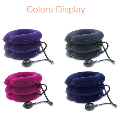 Full velvet inflatable cervical traction device portable thickening