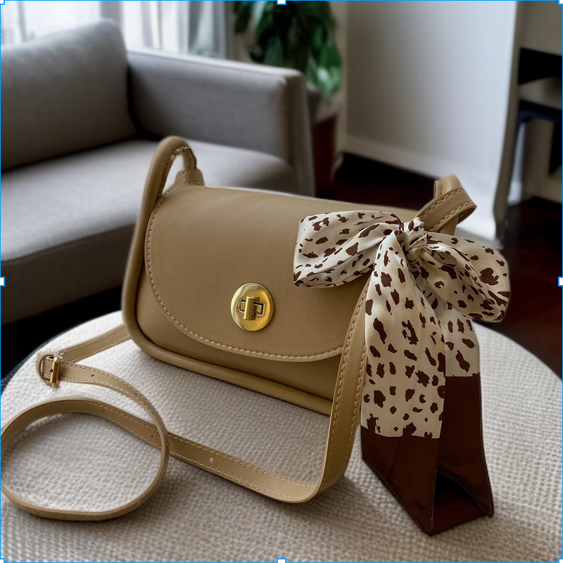New fashion lock crossbody bag simple casual shoulder small square bag