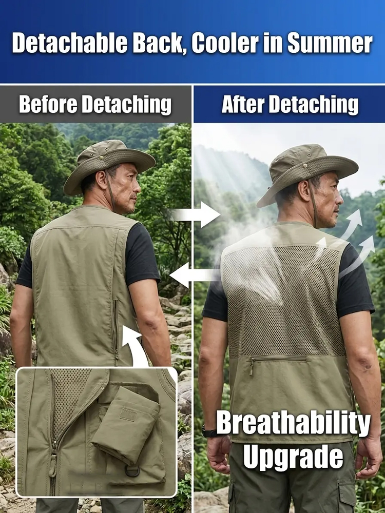 Multi-pocket Quick-dry Breathable Vest