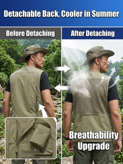 Multi-pocket Quick-dry Breathable Vest