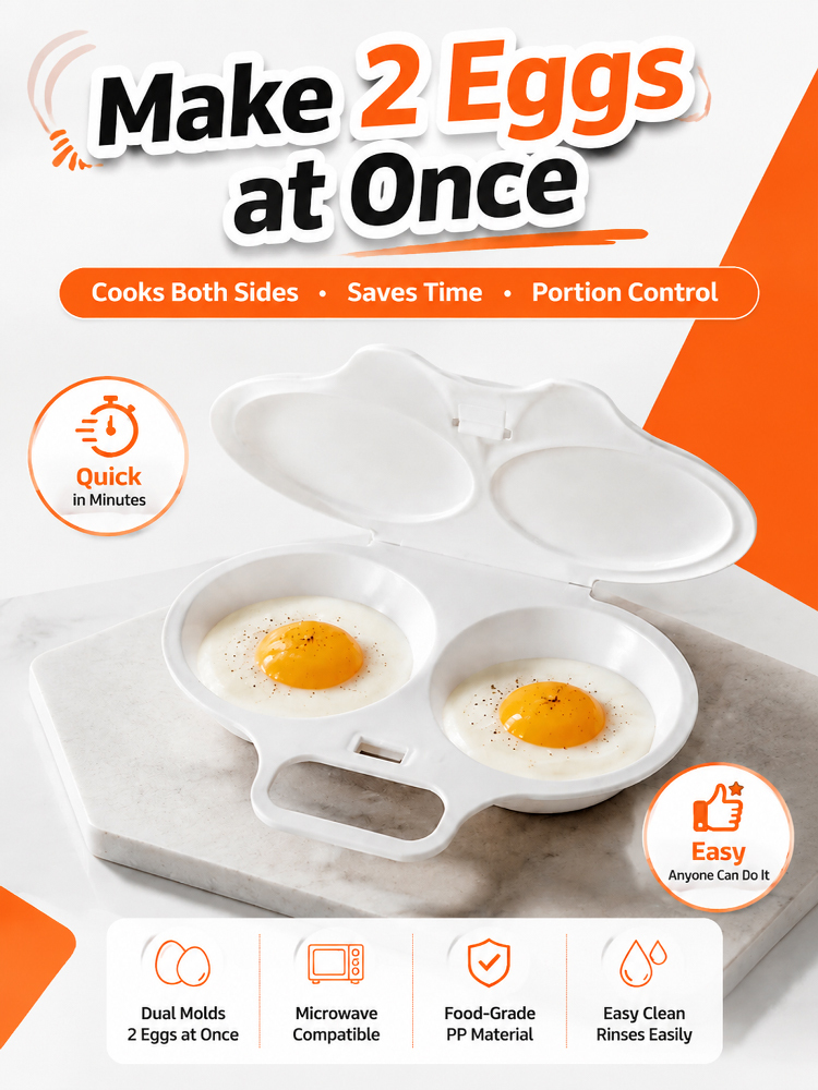 Michelin-Grade Double Compartment Microwave Egg Steamer