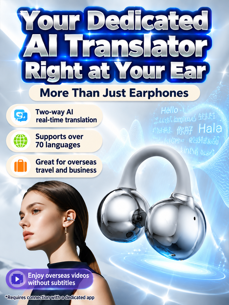 [AI + 144-Language Translation + Meeting Transcription] Earbuds