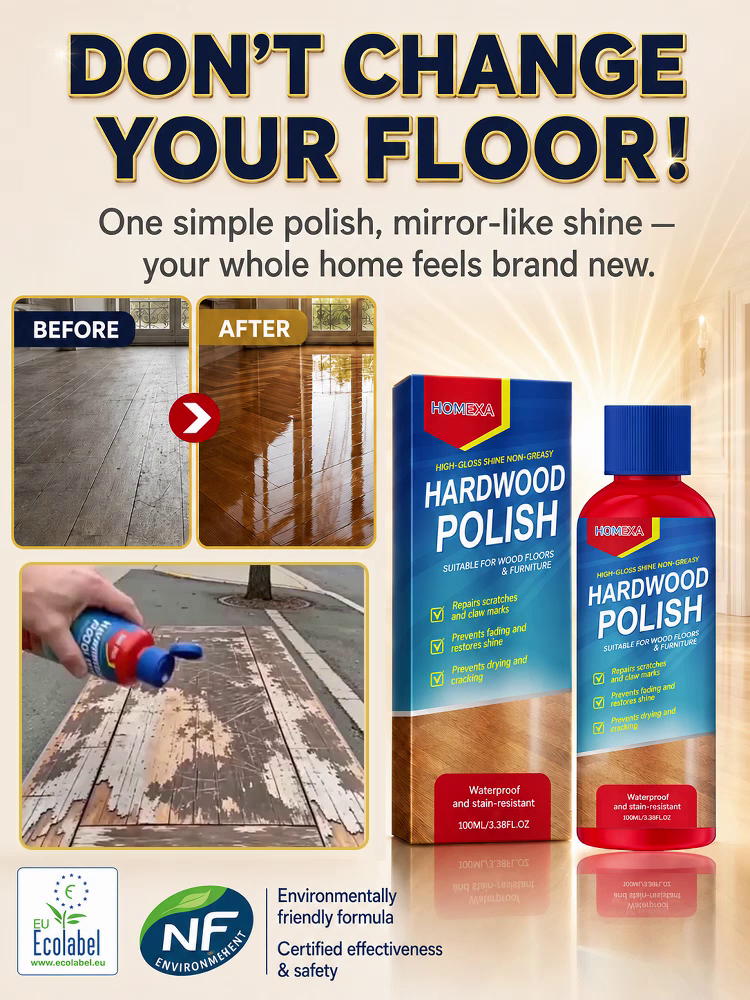 High-Gloss Wood Floor Polish