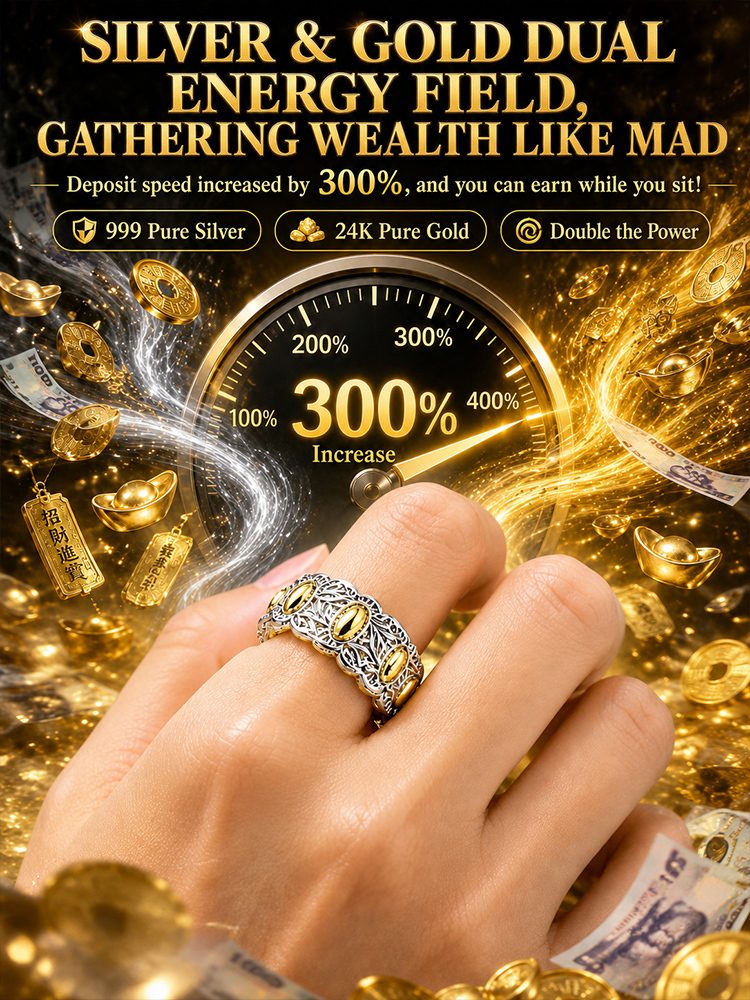 Seven-Grain Blessing Prosperity Ancient Rice Bead Ring