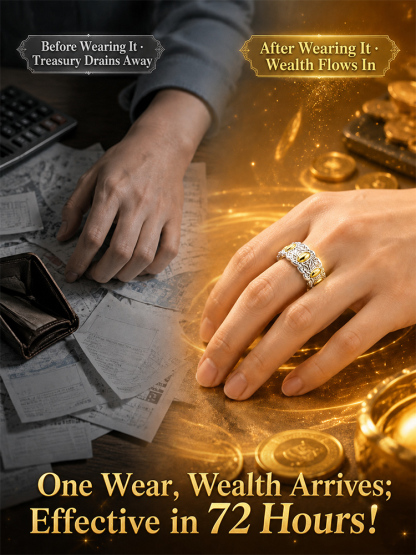 Seven-Grain Blessing Prosperity Ancient Rice Bead Ring