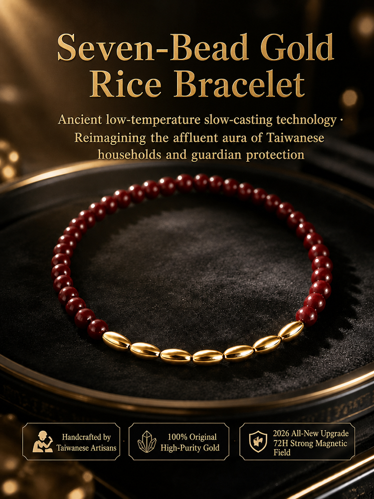 Seven-grain cinnabar bracelet