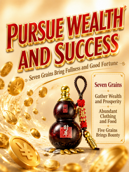 Five Directions Wealth Gourd Lucky Charm Hanging