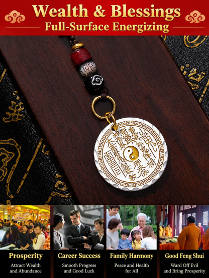 Wealth-Attracting & Protective Mountain Spirit Coin Pendant