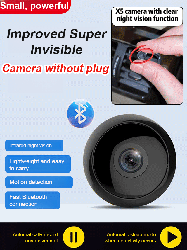 [Upgraded super invisible] No-plug camera