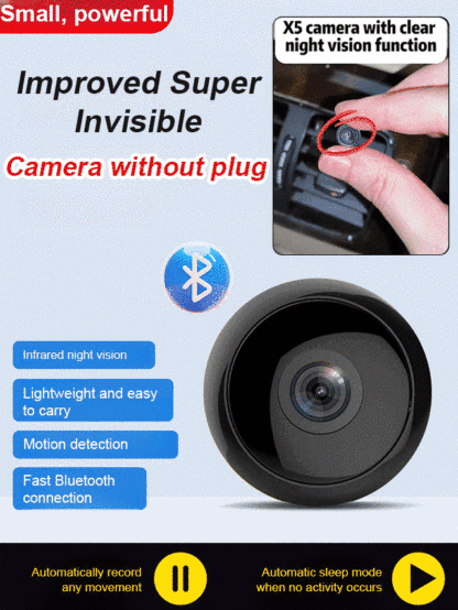 [Upgraded super invisible] No-plug camera