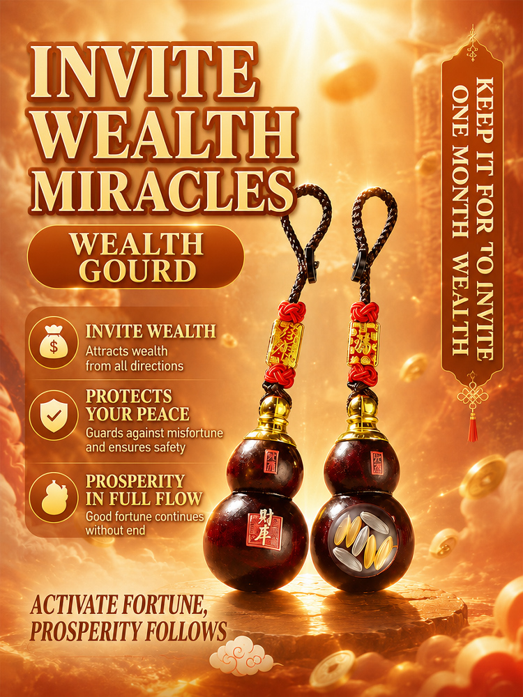 Five Directions Wealth Gourd Lucky Charm Hanging