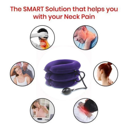 Full velvet inflatable cervical traction device portable thickening