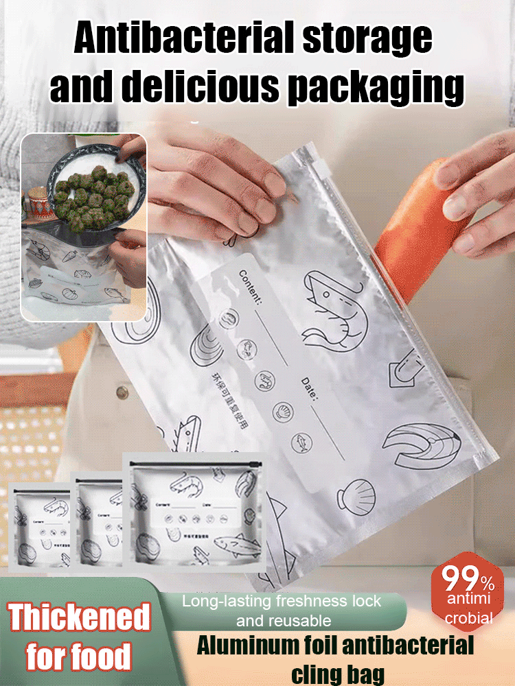 【Lock in freshness】Aluminum foil antibacterial fresh-keeping bag 