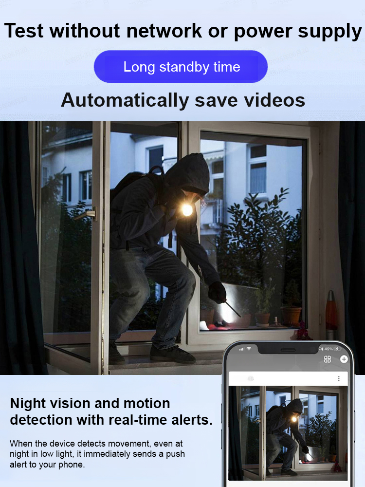 [Upgraded super invisible] No-plug camera