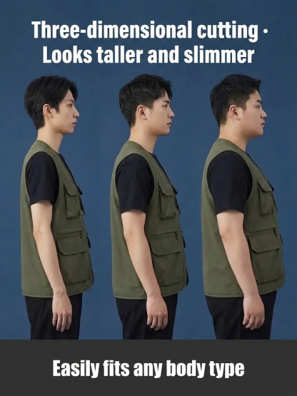 Multi-pocket Quick-dry Breathable Vest